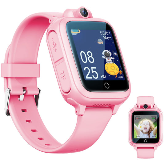 Smart Watch for Kids, Kids Watch with 26 Games Camera Video Recorder Music Alarm Calculator Calendar Flashlight Stopwatch Pedometer, Fun Birthday Gifts Girls Watch Toys for 4-16 Year Olds Pink