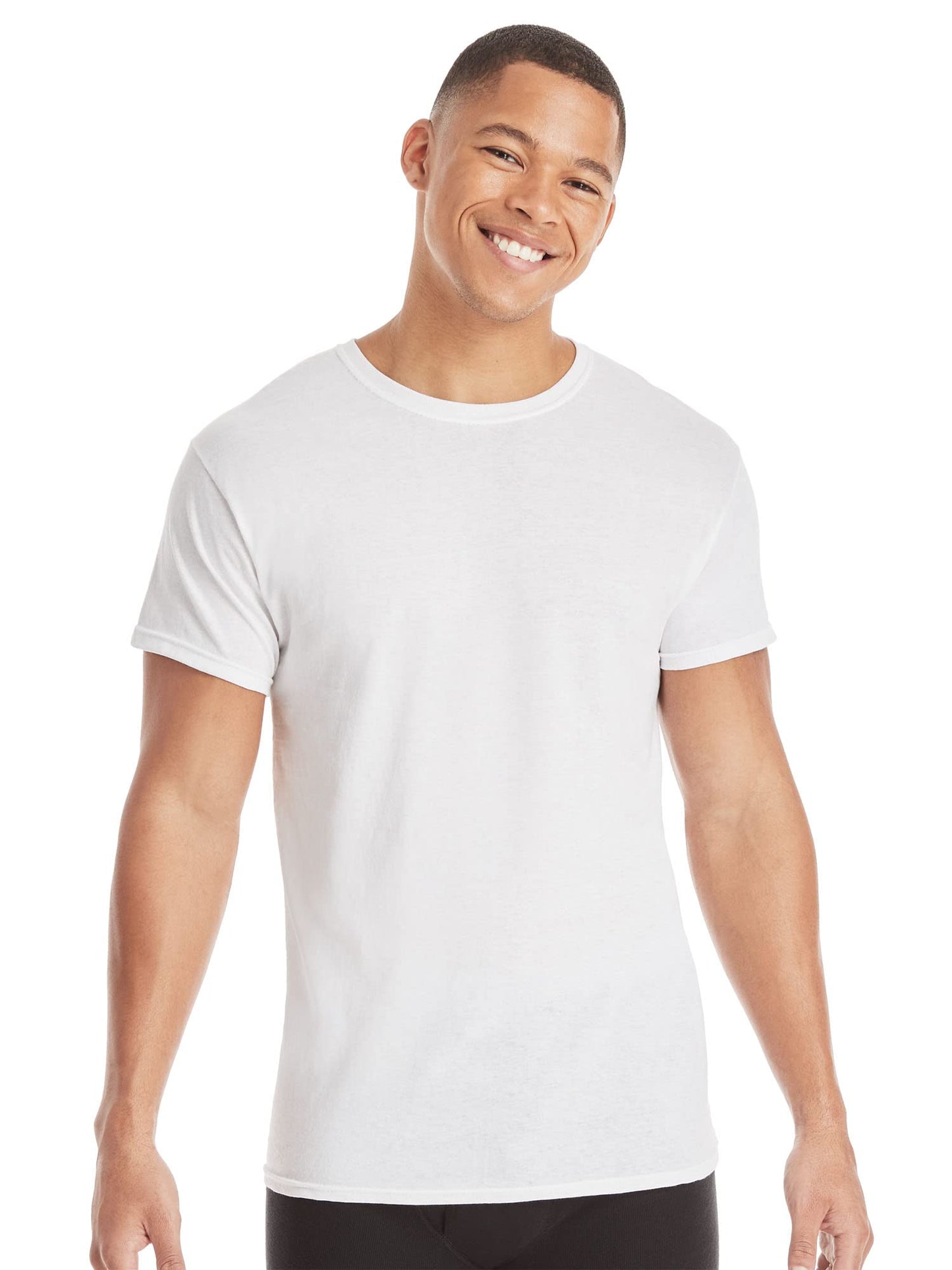 Hanes Men's Tagless Cotton Crew Undershirts 3-Pack