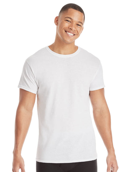 Hanes Men's Tagless Cotton Crew Undershirts 3-Pack