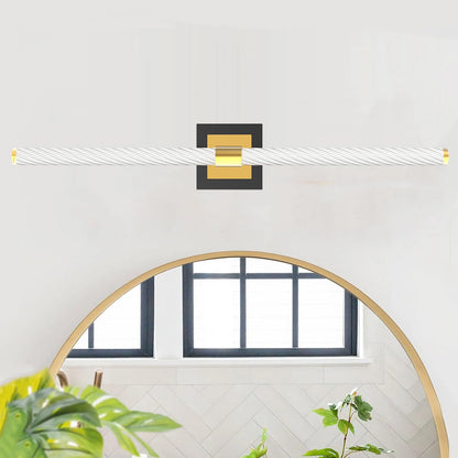 ADD 2 TO YOUR CART ❗ Galental LED Vanity Light, 30inch Dimmable Bathroom Light Fixtures Over Mirror, 15W 6000K Black and Gold Modern Linear Vanity Lights, 360°Sconces Wall Lighting Bar(White Light)