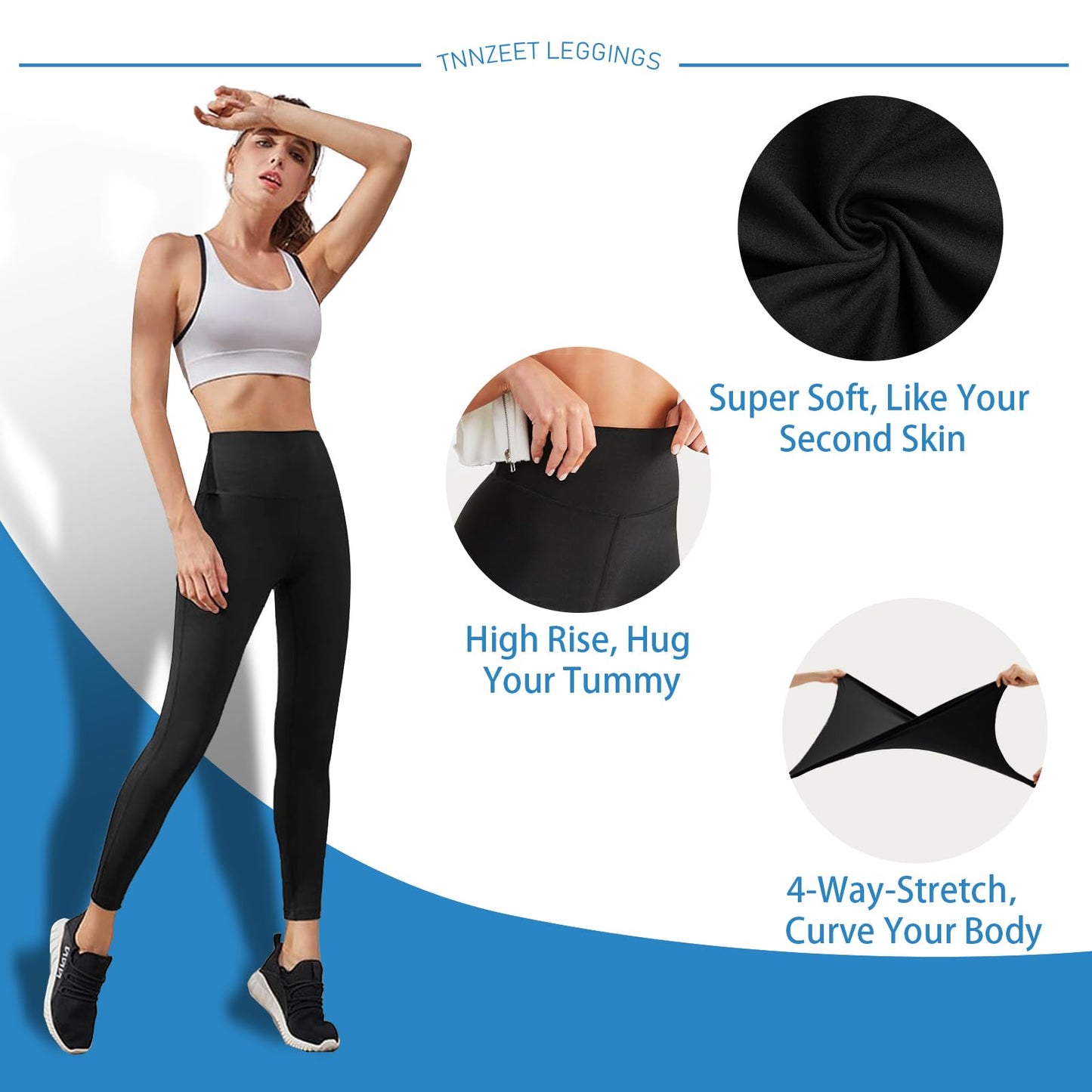 High Waisted Leggings with Pockets for Women