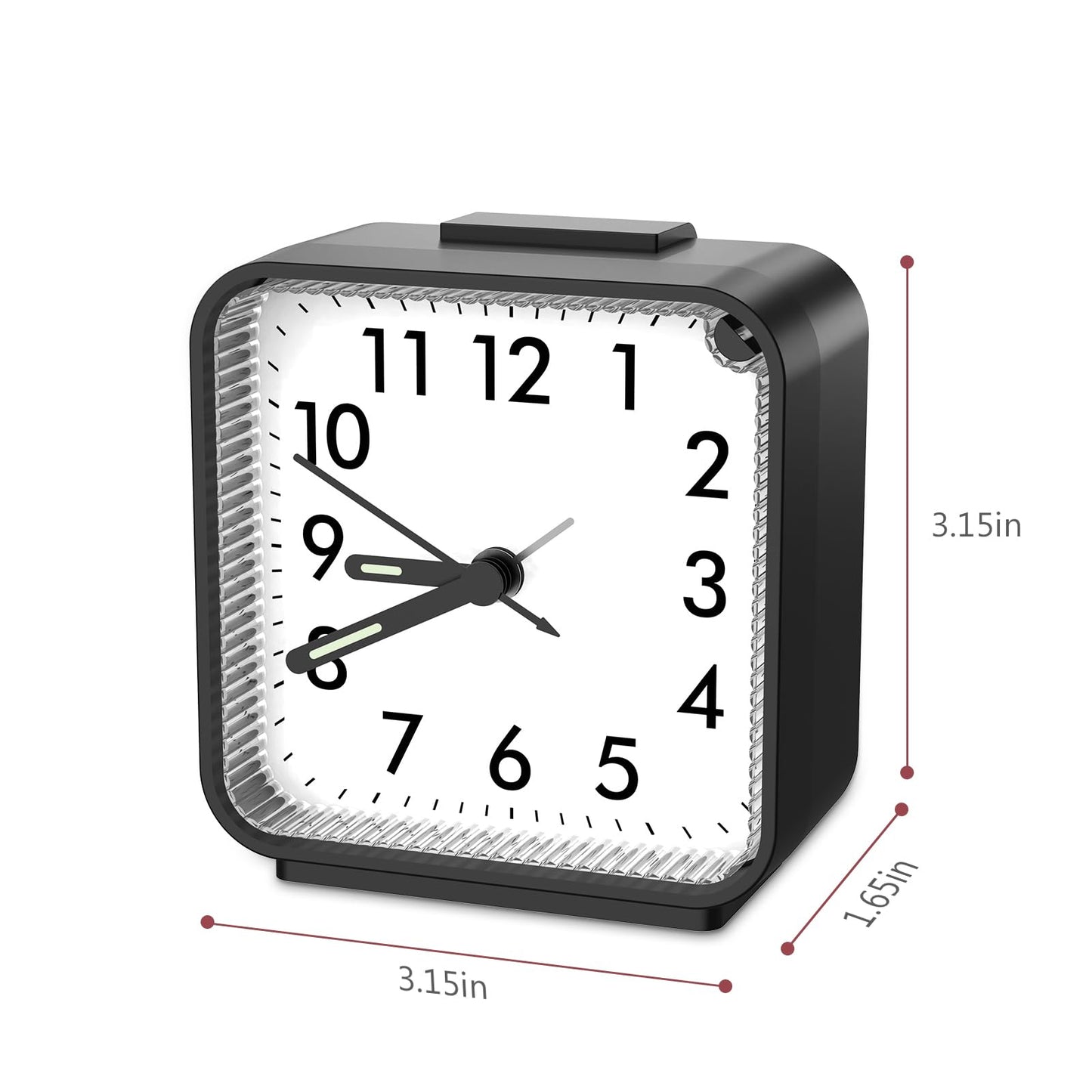 Battery Operated Analog Alarm Clock with Snooze