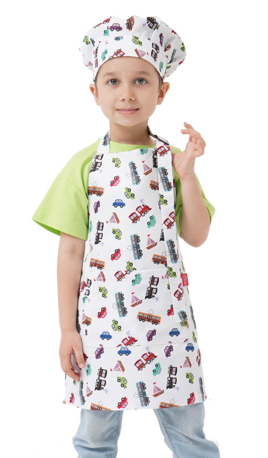 Kids Apron and Chef Hat Set for Cooking