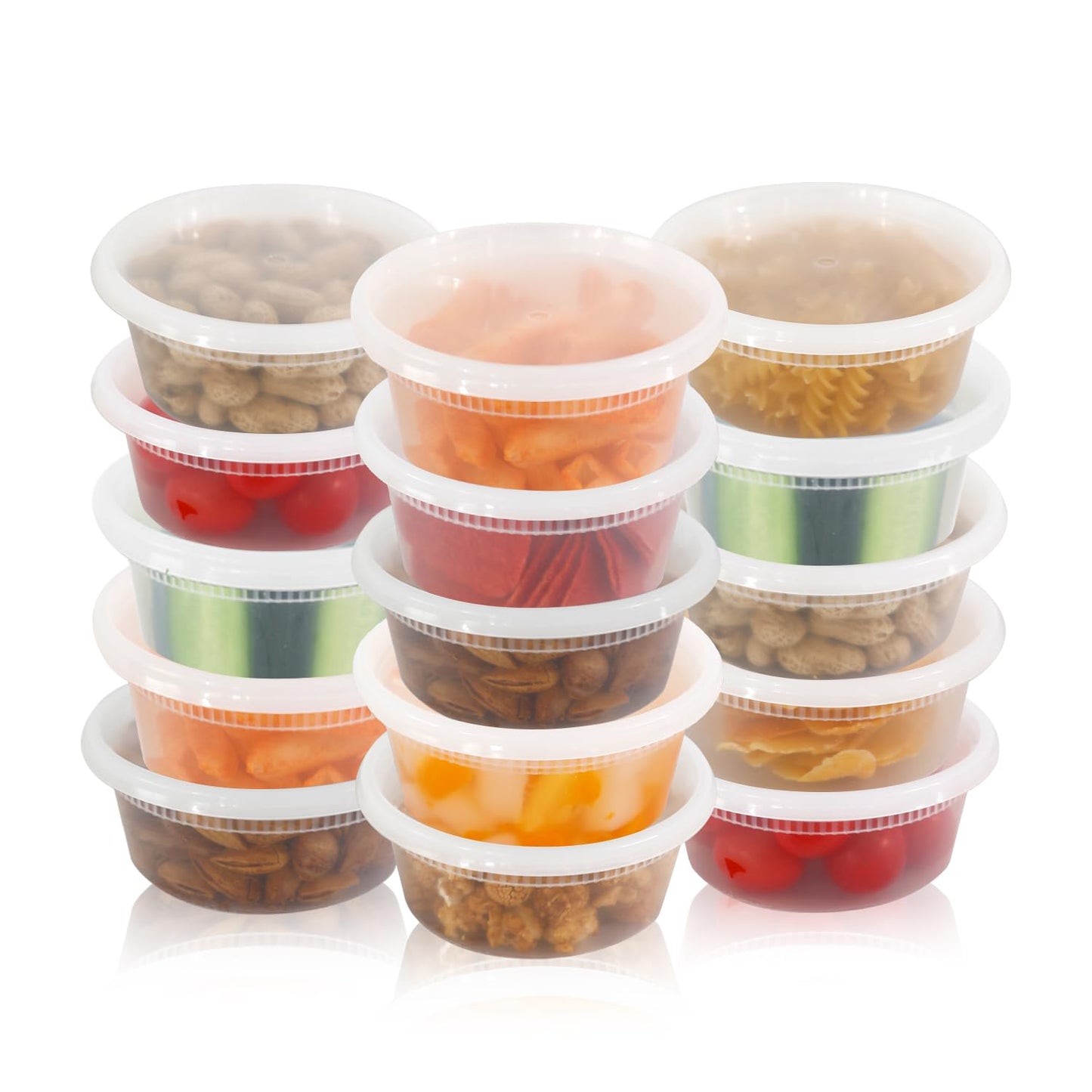 50 Sets Leakproof Plastic Food Storage Containers