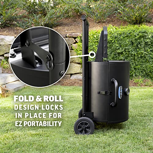 Char-Griller E1816 King-Griller Gambler Portable Charcoal Grill in Black