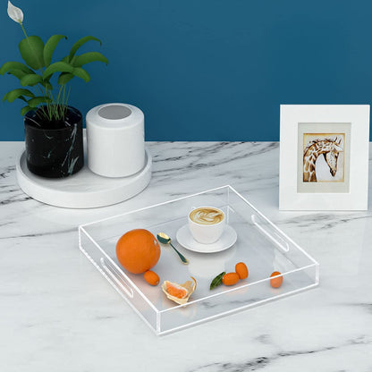 Waterproof Acrylic Vanity Tray with Handles