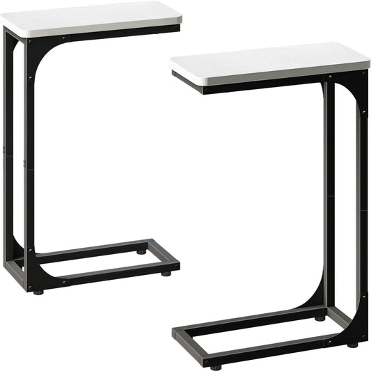 YOOHII Slim C Tables Set of 2 - Black & White