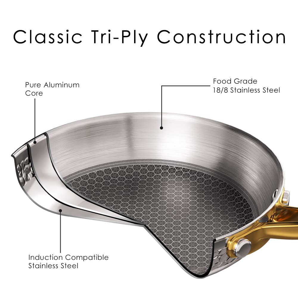 Tri-Ply Stainless Steel Pots and Pans Set