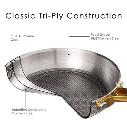 Tri-Ply Stainless Steel Pots and Pans Set