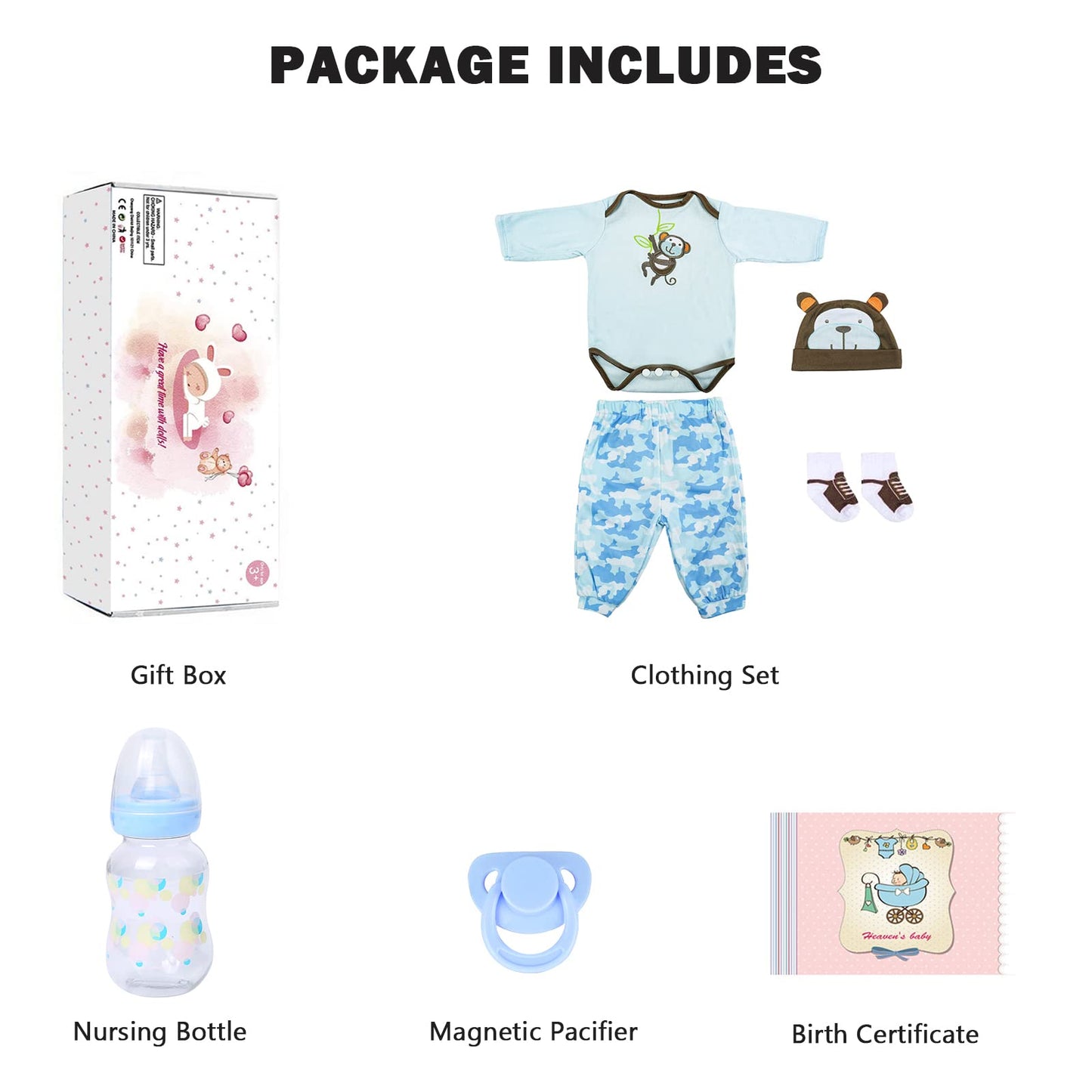 Kaydora Reborn Baby Dolls -22 inches Sleeping Realistic Reborn Baby Dolls Boy with Lifelike Soft Body Presented in Gift Box for Kids 3+