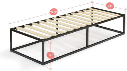 ZINUS Joseph Metal Platforma Bed Frame / Mattress Foundation / Wood Slat Support / No Box Spring Needed / Sturdy Steel Structure, Narrow Twin