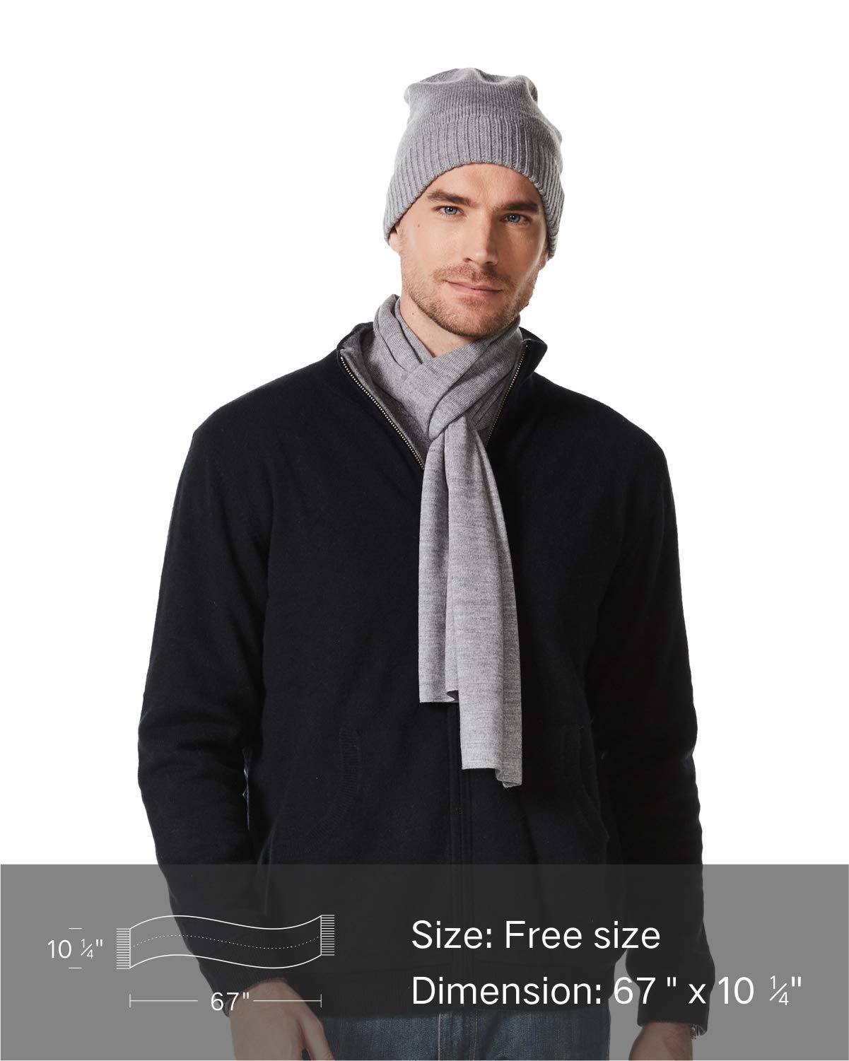 EURKEA Merino Wool Scarf & Beanie Gift Set