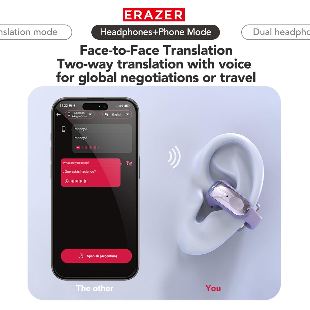 AI Translation Earbuds for 135 Languages