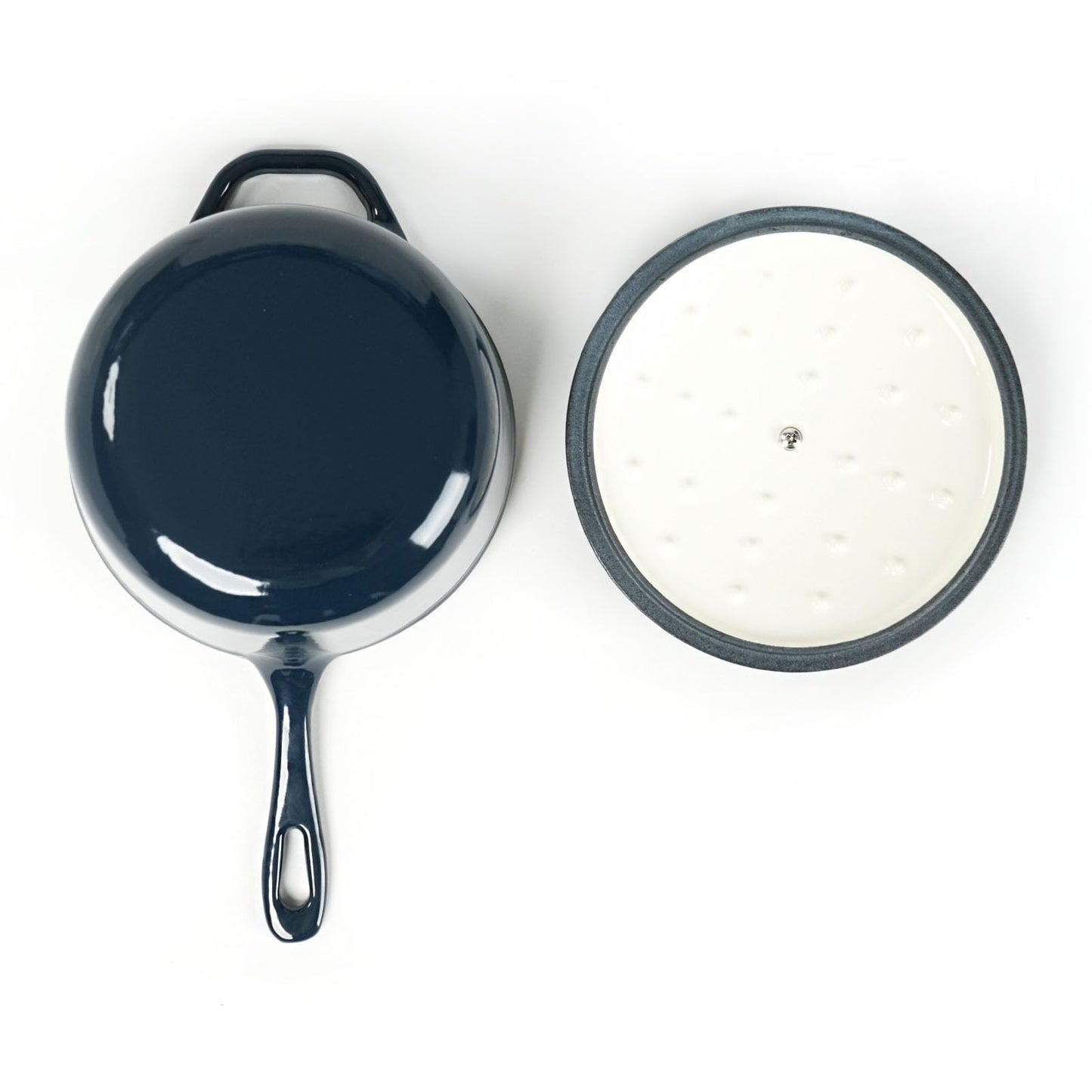 2QT HAWOK Enameled Cast Iron Saucepan with Lid