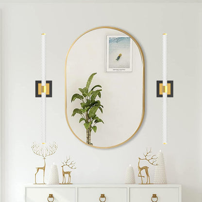 ADD 2 TO YOUR CART ❗ Galental LED Vanity Light, 30inch Dimmable Bathroom Light Fixtures Over Mirror, 15W 6000K Black and Gold Modern Linear Vanity Lights, 360°Sconces Wall Lighting Bar(White Light)