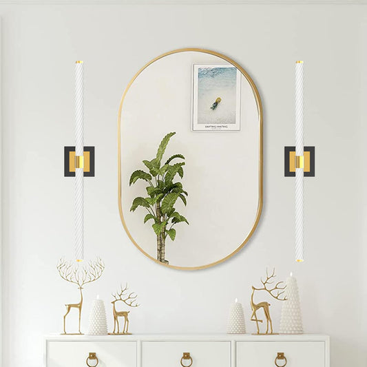ADD 2 TO YOUR CART ❗ Galental LED Vanity Light, 30inch Dimmable Bathroom Light Fixtures Over Mirror, 15W 6000K Black and Gold Modern Linear Vanity Lights, 360°Sconces Wall Lighting Bar(White Light)