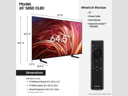SAMSUNG 65-Inch 4K OLED Smart TV with Dolby Atmos