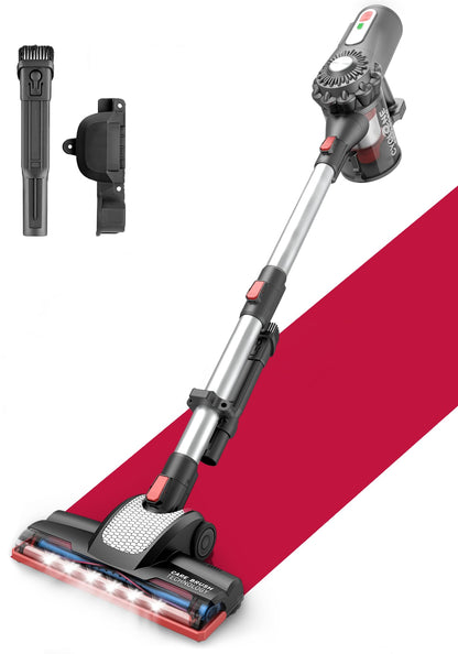 Roomie Tec Dylon Cordless Stick Vacuum Cleaner, Self-Standing, Up to 25min, Advanced Filtration System