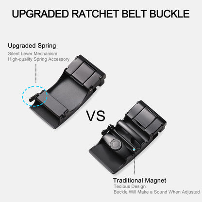 SENDEFN Men's Leather Automatic Ratchet Slide Belt