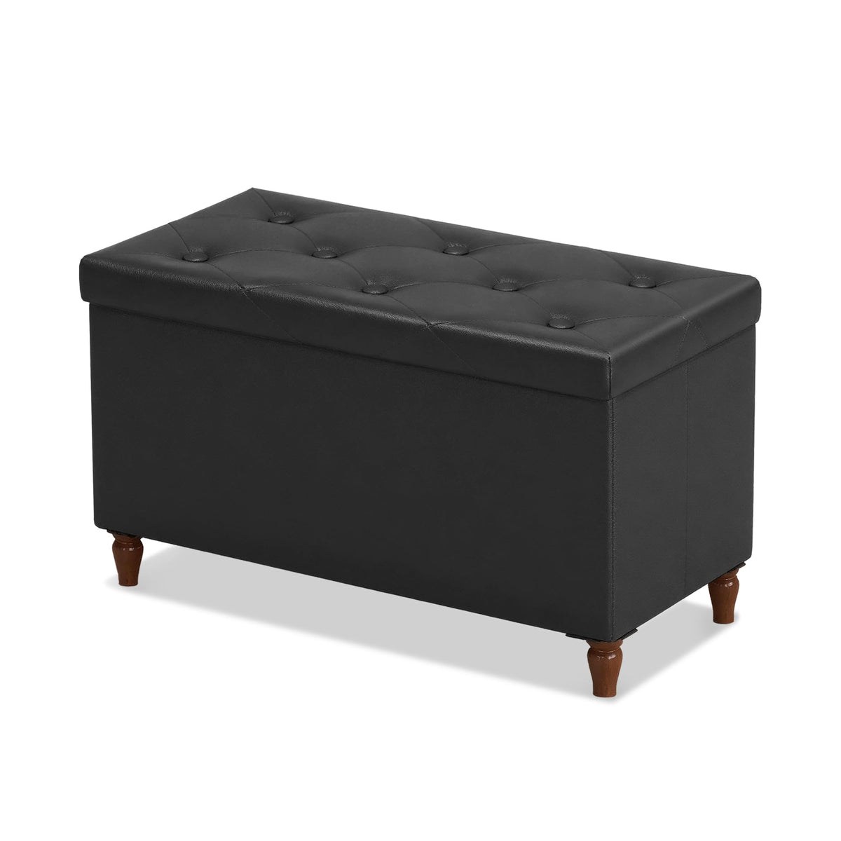 30-Inch Folding Ottoman Storage Bench