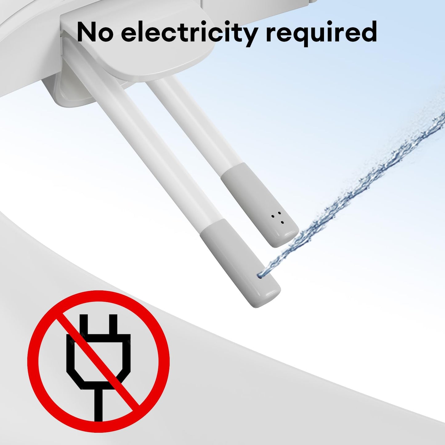 Rivix Non-Electric Bidet Toilet Seat with Nozzles