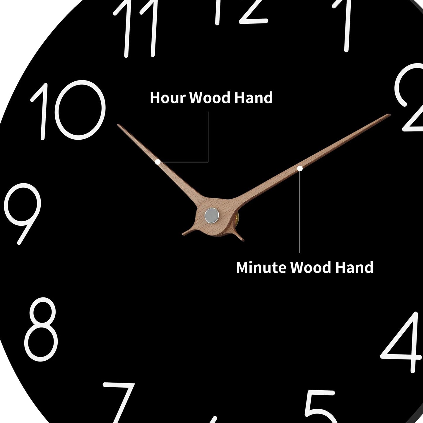 cicininc 14 Inch Wall Clock - Black Wall Clocks Battery Operated, Silent Non-Ticking Modern Wall Clocks - Big Clock for Bathroom Bedroom Living Room Kitchen Office (14")