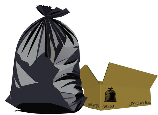 60 Gallon Heavy Duty Garbage Bags - 100 Count