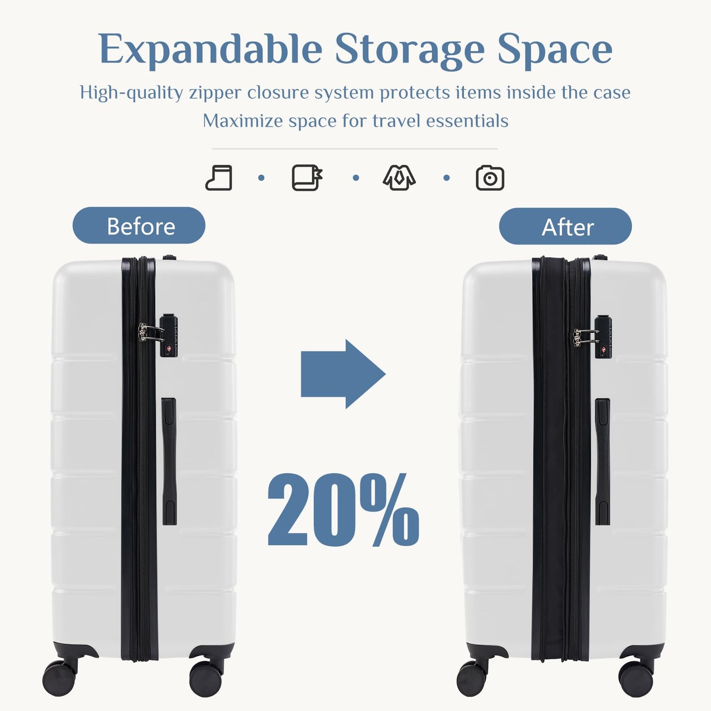 OLIXIS 20-Inch Hardside Expandable Luggage