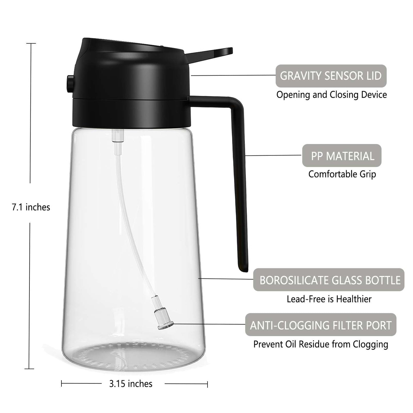 16oz Olive Oil Sprayer & Dispenser