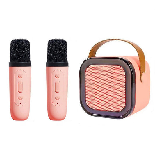 Mini Karaoke Machine with 2 Wireless Microphones
