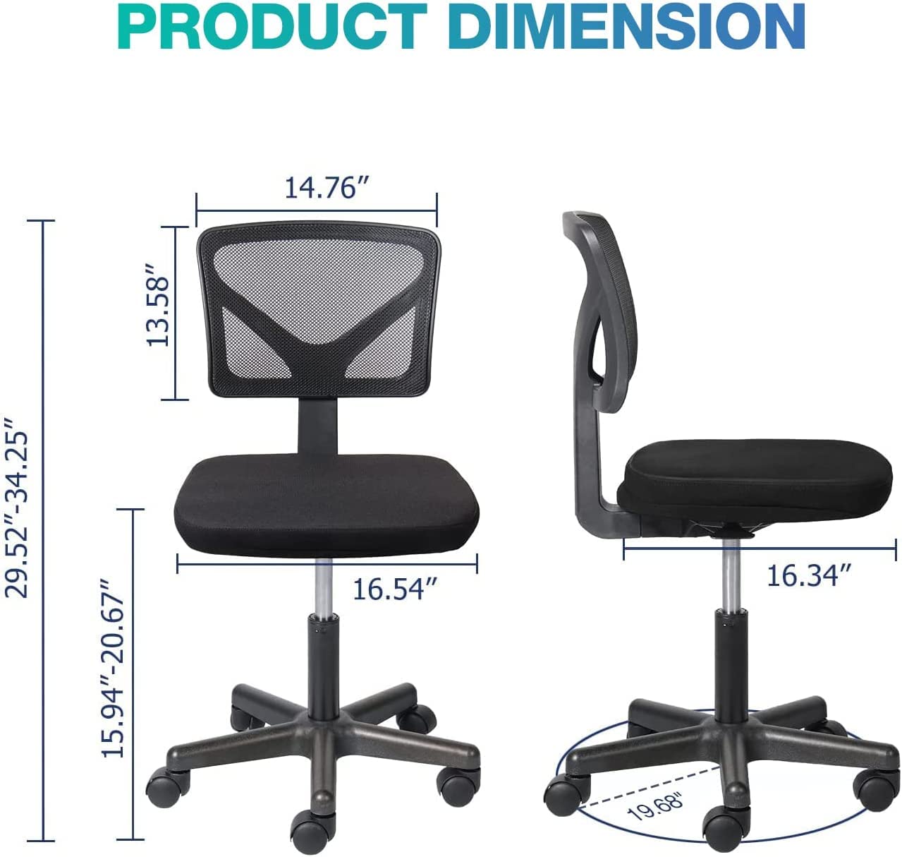 Ergonomic Adjustable Mesh Office Chair with Lumbar Support