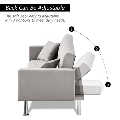 AWQM Modern Convertible Sofa Bed with Pillows