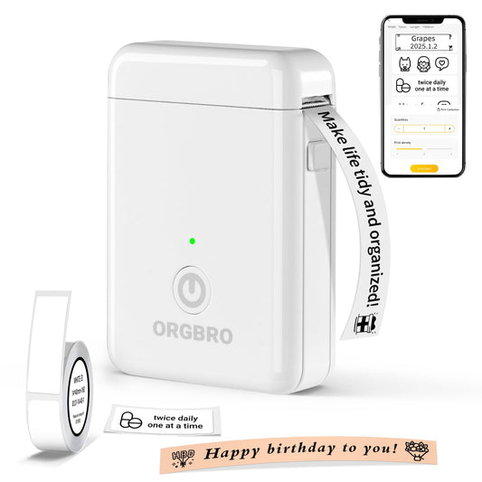 ORGBRO Bluetooth Mini Label Maker for Organizing