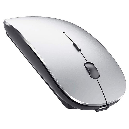 Artusi Wireless Mouse for Laptop Mac iMac MacBook Pro MacBook Air Computer PC Chromebook Windows Rechargeable Wireless Mouse with USB C Adapter (Gray Black 2.4G Wireless Mouse (No Bluetooth))