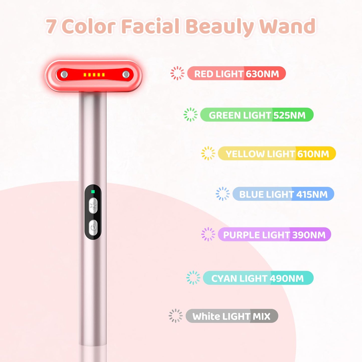 LED Face Massager with Red Light Therapy