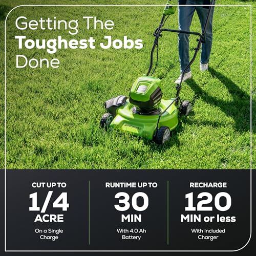 40V Brushless Cordless Lawn Mower by Greenworks