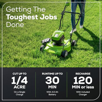 40V Brushless Cordless Lawn Mower by Greenworks