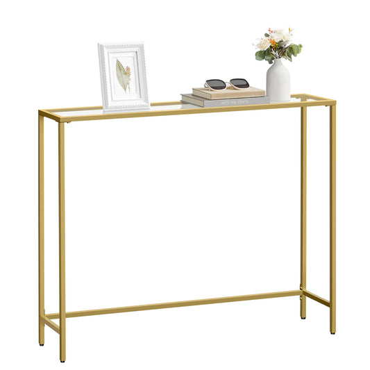 VASAGLE Modern Console Table with Tempered Glass