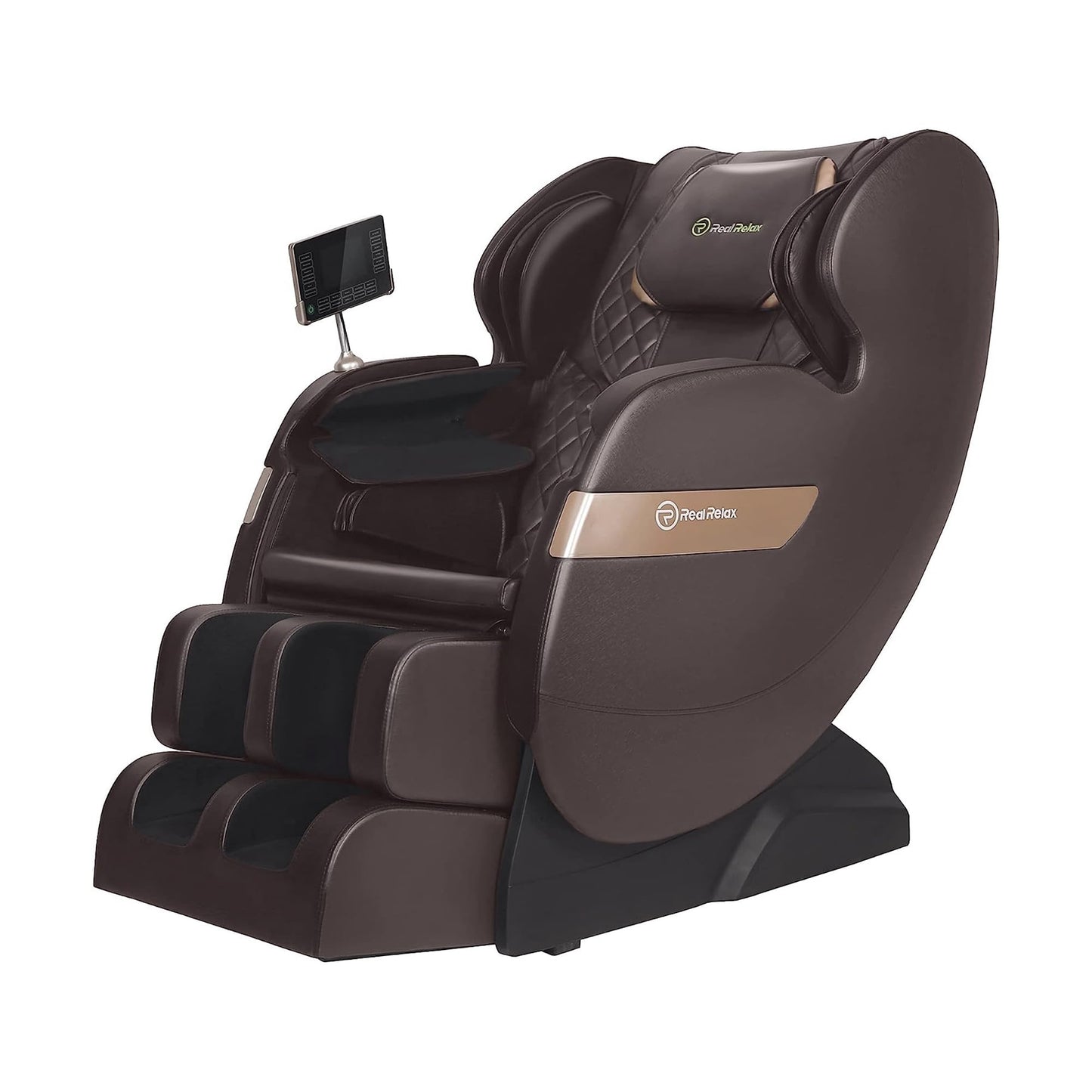Real Relax 2023 Full Body Dual Core, Zero Gravity Massage Chair, Brown