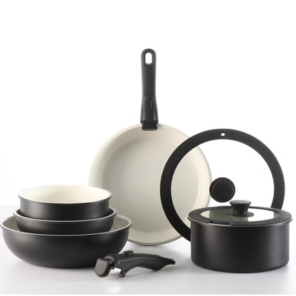 9-Piece Nonstick Ceramic Cookware Set, Black