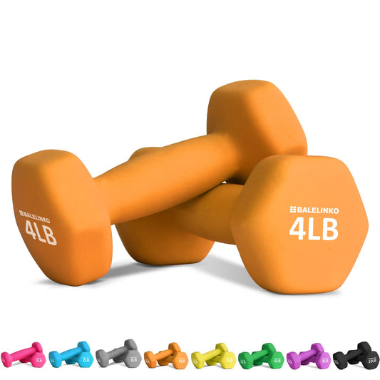 Neoprene Coated Dumbbells, 4 LB Pair