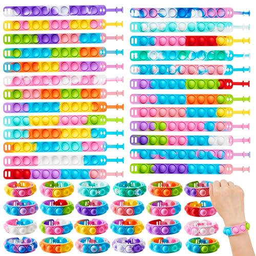 25 Pack Pop Fidget Bracelets Sensory Party Favors
