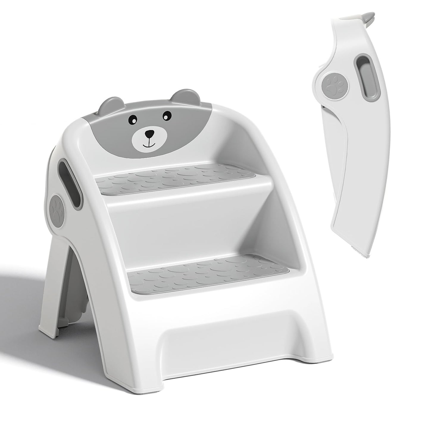 Kids Step Stool for Bathroom and Potty Training, Anti-Slip, Anti-Tip A-Frame Design with 10-Second Setup- Potty 2 Step Stool for Toddlers Wide Steps, CPC Certified for Safety and Easy Hand Washing
