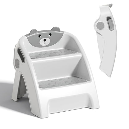 Kids Step Stool for Bathroom and Potty Training, Anti-Slip, Anti-Tip A-Frame Design with 10-Second Setup- Potty 2 Step Stool for Toddlers Wide Steps, CPC Certified for Safety and Easy Hand Washing