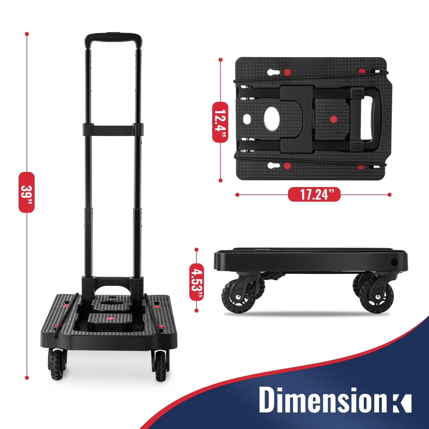 Lightweight Folding Hand Truck Dolly Cart 150lb