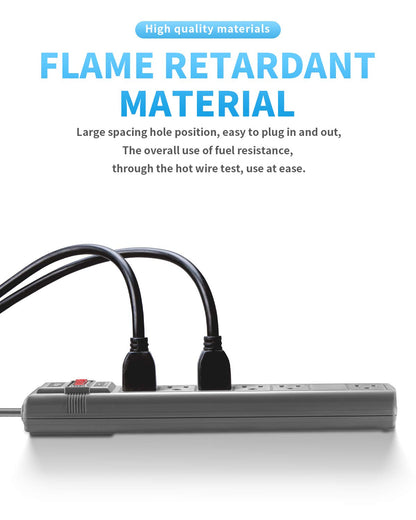 KMC 6-Outlet Surge Protector Power Strip, 2-Pack