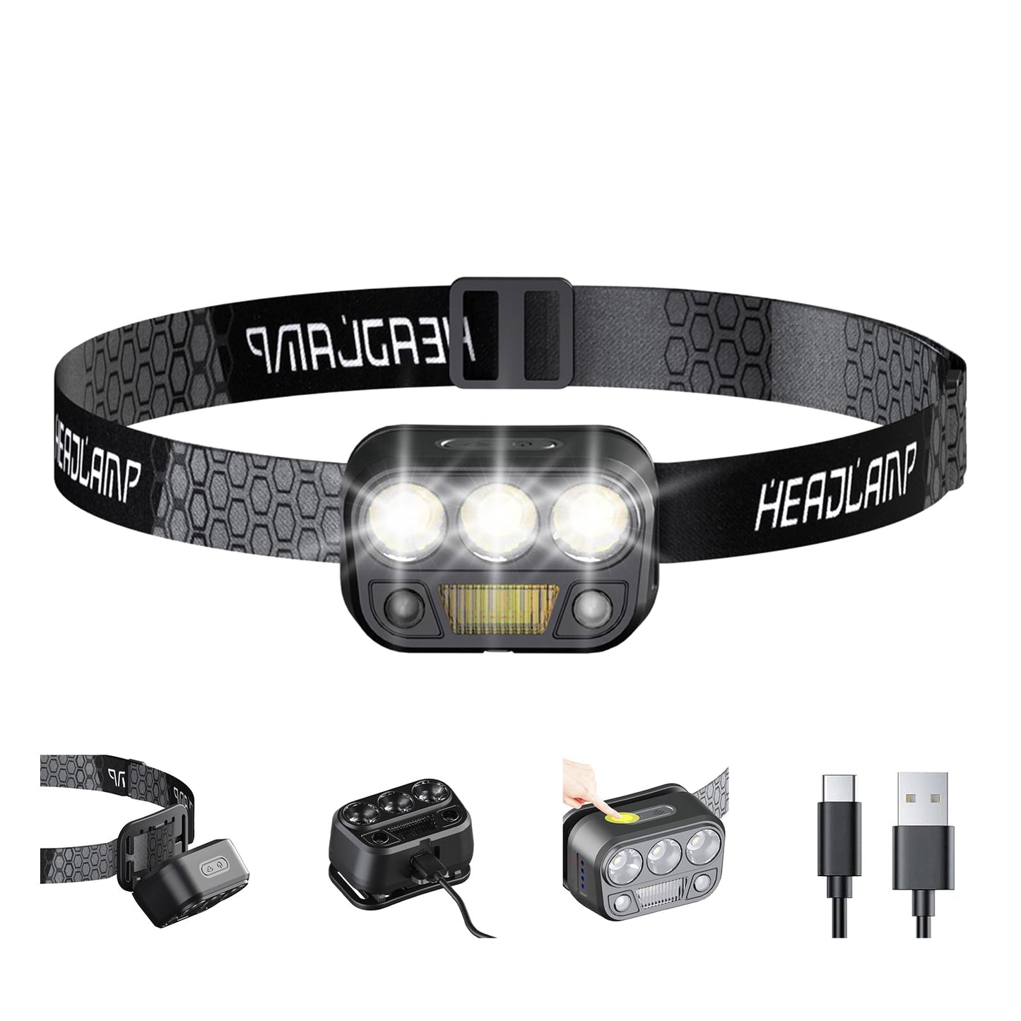 Ultra Bright LED Headlamp with Motion Sensor