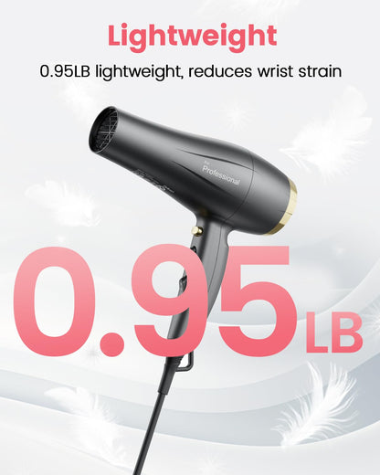 Ionic Hair Dryer with Diffuser and Cool Shot