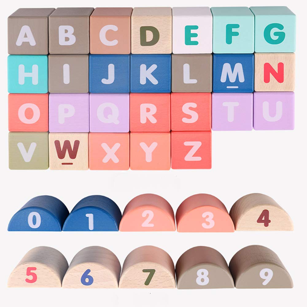 Wooden Building Blocks Set for Toddlers