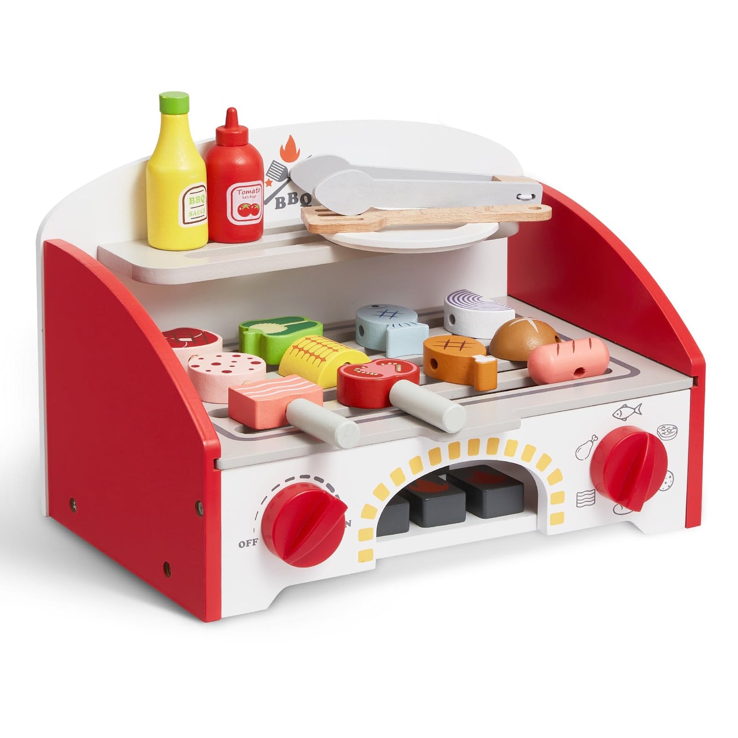 VEVOR Kids BBQ Grill Toy with Play Food Set